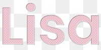 Lisa png female name typography