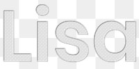 Lisa name png polka dot typography word