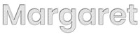 Margaret female name typography png
