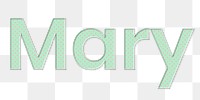 Mary png female name typography