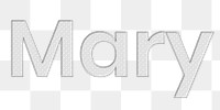 Mary polka dot png typography text