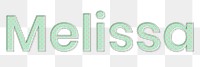 Melissa male name typography png