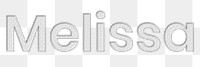 Melissa name png polka dot typography word