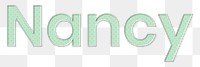 Nancy png female name typography