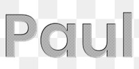 Paul male name typography png