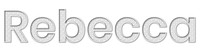 Rebecca female name typography png