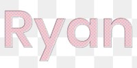 Ryan png male name typography