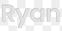 Ryan name png polka dot typography word
