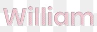 William polka dot png typography text