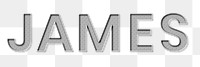 JAMES male name typography png