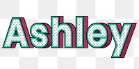 Dotted Ashley female name png retro