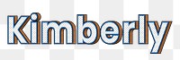 Kimberly name png retro dotted style design