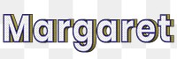 Margaret name png lettering font shadow retro typography