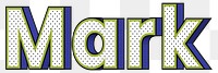 Mark name png retro dotted style design
