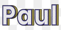 Dotted Paul male name png retro