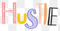 Hustle typeface png doodle font hand drawn