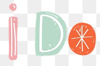 I do text png typography doodle font