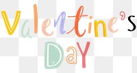 Valentine's day text png doodle font
