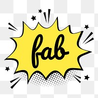 Png fab word comic calligraphy