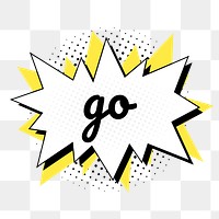 Png go word comic calligraphy