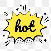 Png colorful hot word speech bubble comic lettering