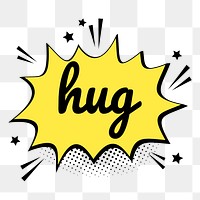 Png hug word comic calligraphy