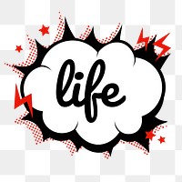 Png life word speech bubble comic clipart