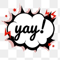Png yay! word speech bubble comic clipart