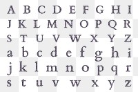 A-Z png floral alphabet letters set in purple