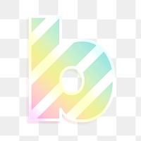 Png letter b rainbow gradient