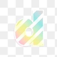 Png letter d rainbow gradient