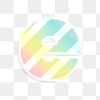 Png letter e rainbow gradient