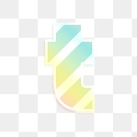 Png letter t rainbow gradient