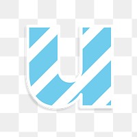 Png letter u striped font