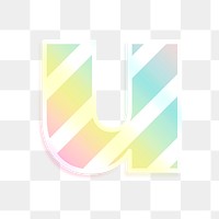 Png letter u rainbow gradient