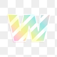 Png letter w rainbow gradient