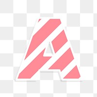 Png letter a striped font