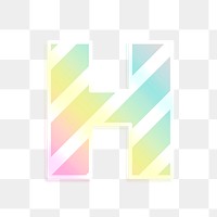 Png letter h rainbow gradient