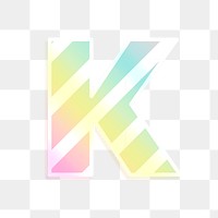 Png letter k rainbow gradient