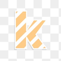 Png letter k striped font