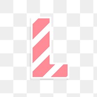 Png letter l striped font