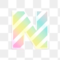 Png letter n rainbow gradient