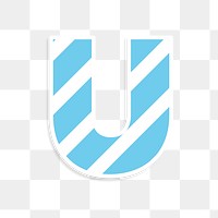 Png letter u striped font