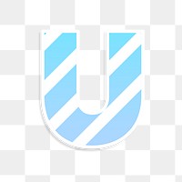 Png letter u striped font