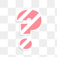 Pink question mark png typography