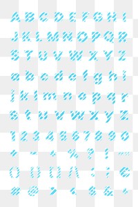 Candy cane alphabet number png set striped letters and characters