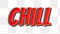 Chill png comic retro lettering