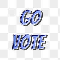 Go vote png comic retro typography