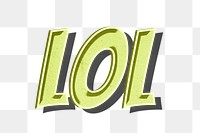 LOL png cartoon word sticker typography