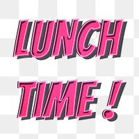 Lunch time! retro shadow typography